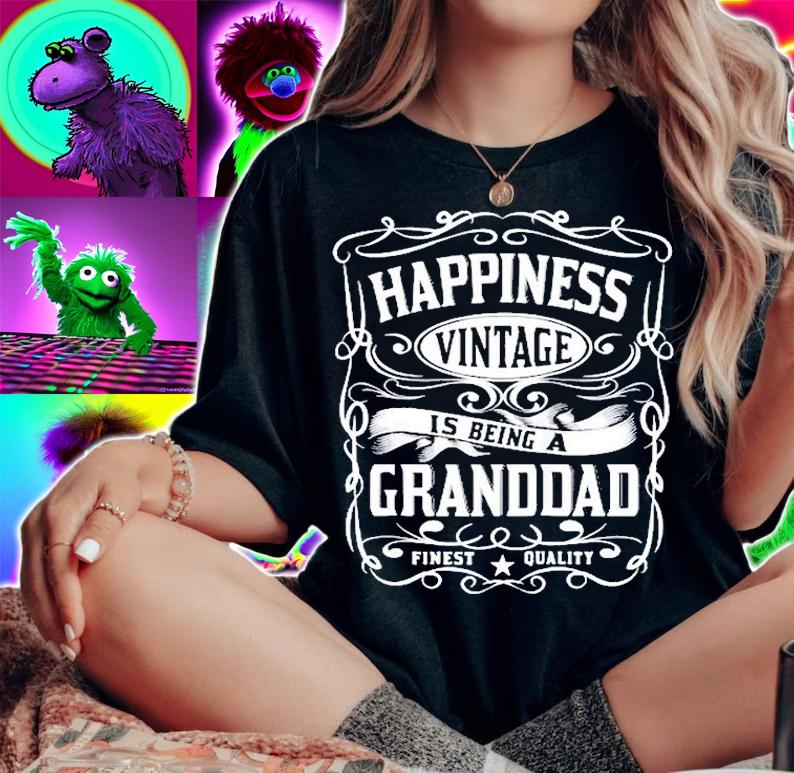 Happiness Vintage Is Being A Granddad T-Shirt