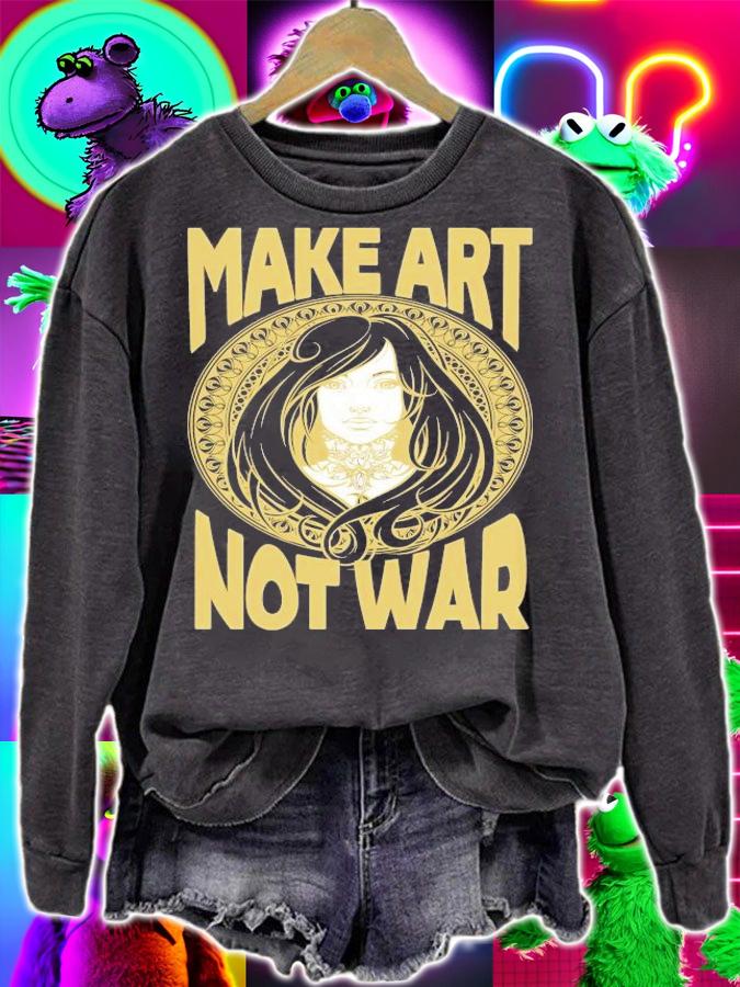 Make art not war Cameo Portrait shirt