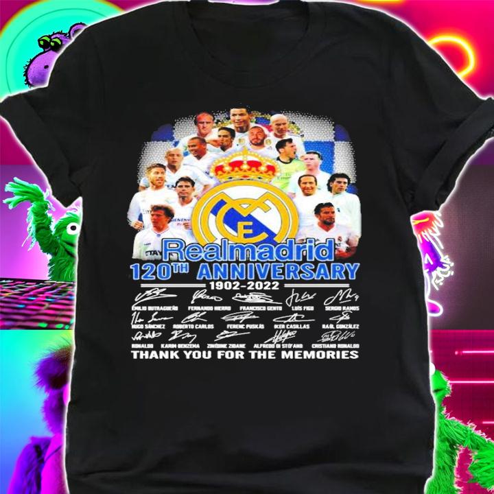 Realmadrid 120th anniversary 1902-2022 signatures shirt