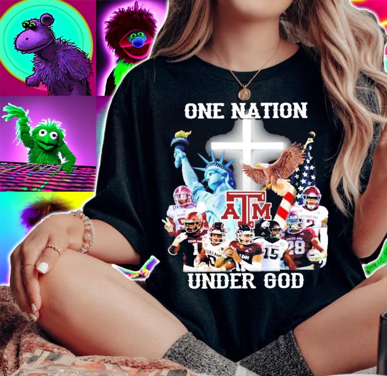Texas A&M Aggies one nation under god t-shirt