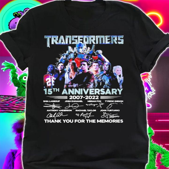 Transformers 15th anniversary 2007-2022 signatures shirt