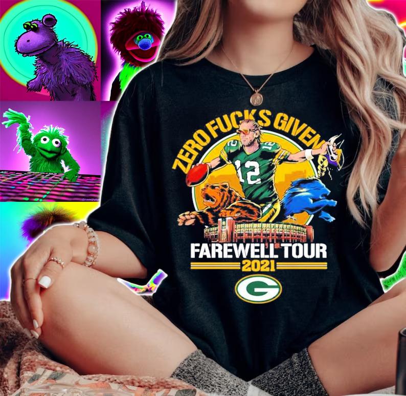 Zero Fucks Given Green Bay Packers Farewell Tour 2021 t-shirt woman shirt