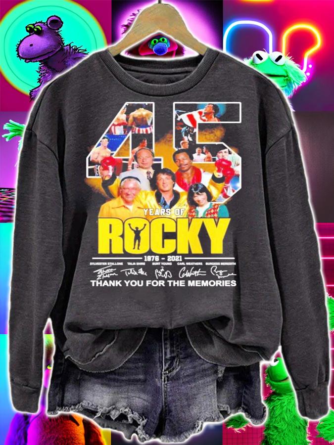 45 years Rocky 1976-2021 signatures shirt sweatshirt