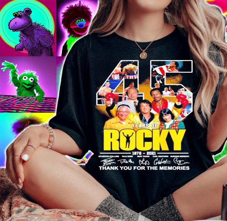 45 years Rocky 1976-2021 signatures shirt woman shirt