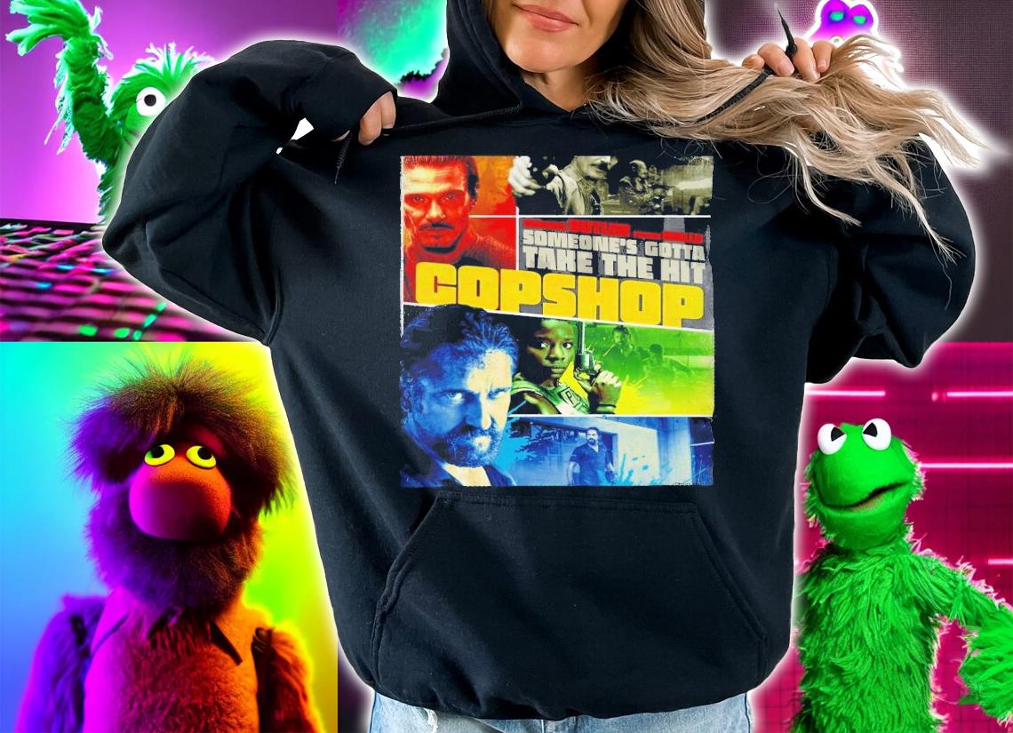 Gerard Butler frank Grillo someone's Gotta Take The Hit Copshop shirt hoodie