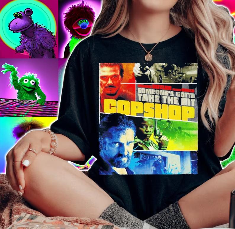 Gerard Butler frank Grillo someone's Gotta Take The Hit Copshop shirt woman shirt