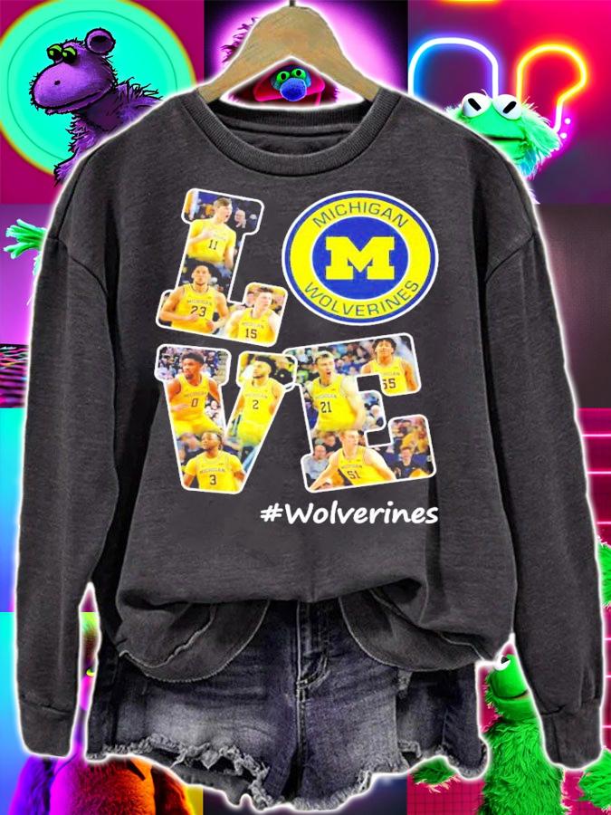 Michigan Wolverines love #Wolverines shirt sweatshirt