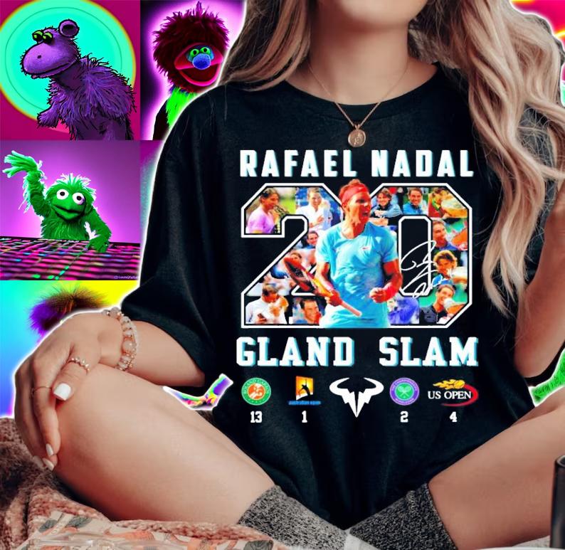 Rafael Nadal 20 Cland Slam signature shirt woman shirt
