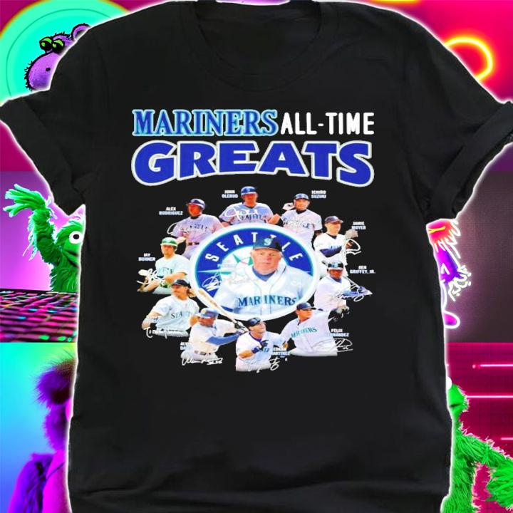 Seattle Mariners all time Greats all team signatures shirt shirt