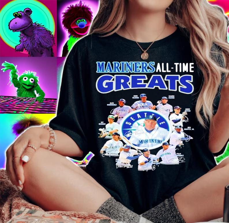 Seattle Mariners all time Greats all team signatures shirt woman shirt