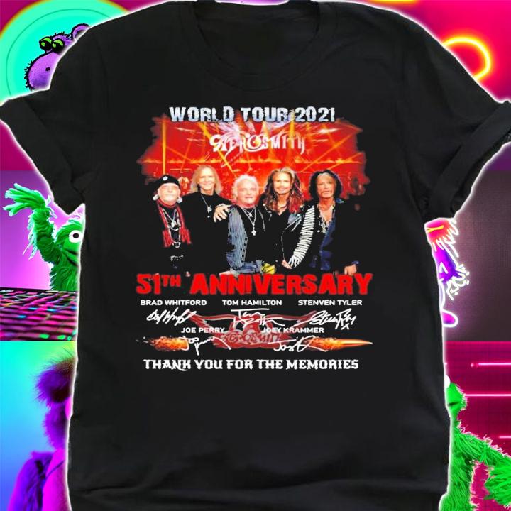 World Tour 2021 51st anniversary signatures shirt shirt