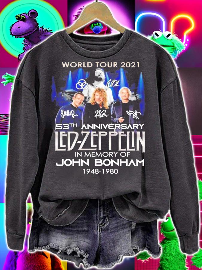 World tour 2021 53th anniversary Led Zeppelin in memory of John Bonham shirt