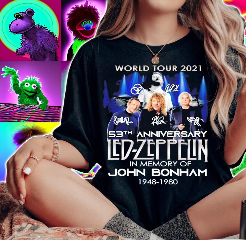 World tour 2021 53th anniversary Led Zeppelin in memory of John Bonham shirt