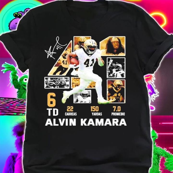 Alvin Kamara New Orleans Saints 22Carreas 150 Yardas 7.0 Promedio shirt