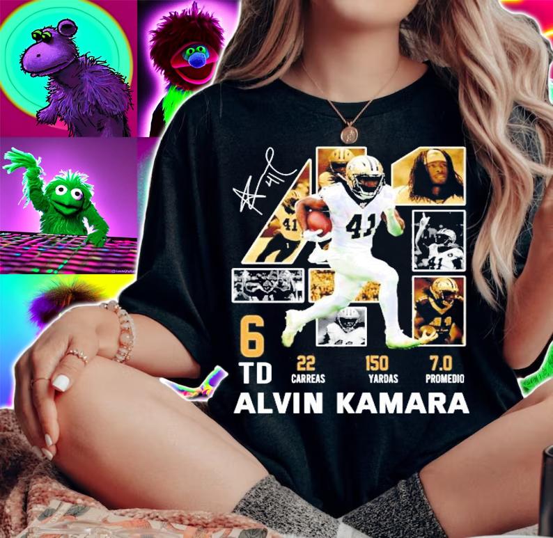 Alvin Kamara New Orleans Saints 22Carreas 150 Yardas 7.0 Promedio shirt