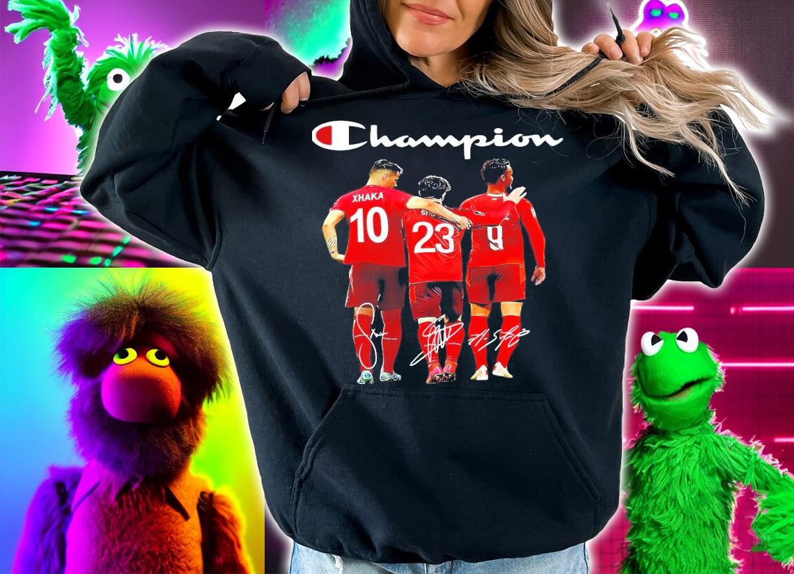Champion Granit Xhaka Xherdan Shaqiri Haris Seferovic signature shirt hoodie
