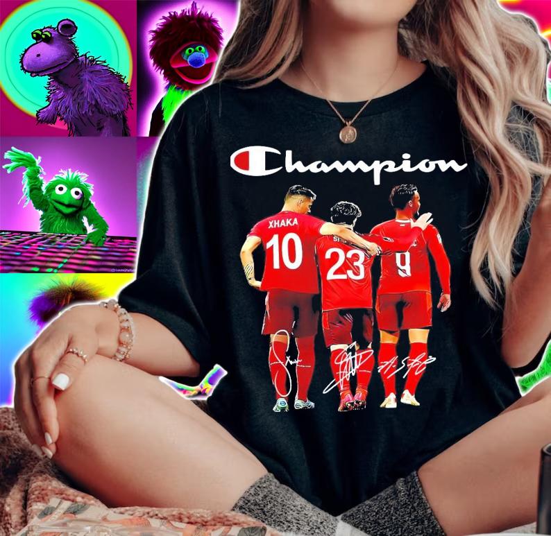 Champion Granit Xhaka Xherdan Shaqiri Haris Seferovic signature shirt woman shirt