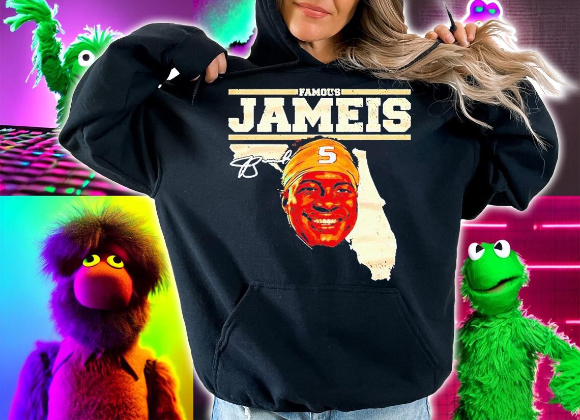 Famous Jameis Winston Florida map signature T-shirt hoodie