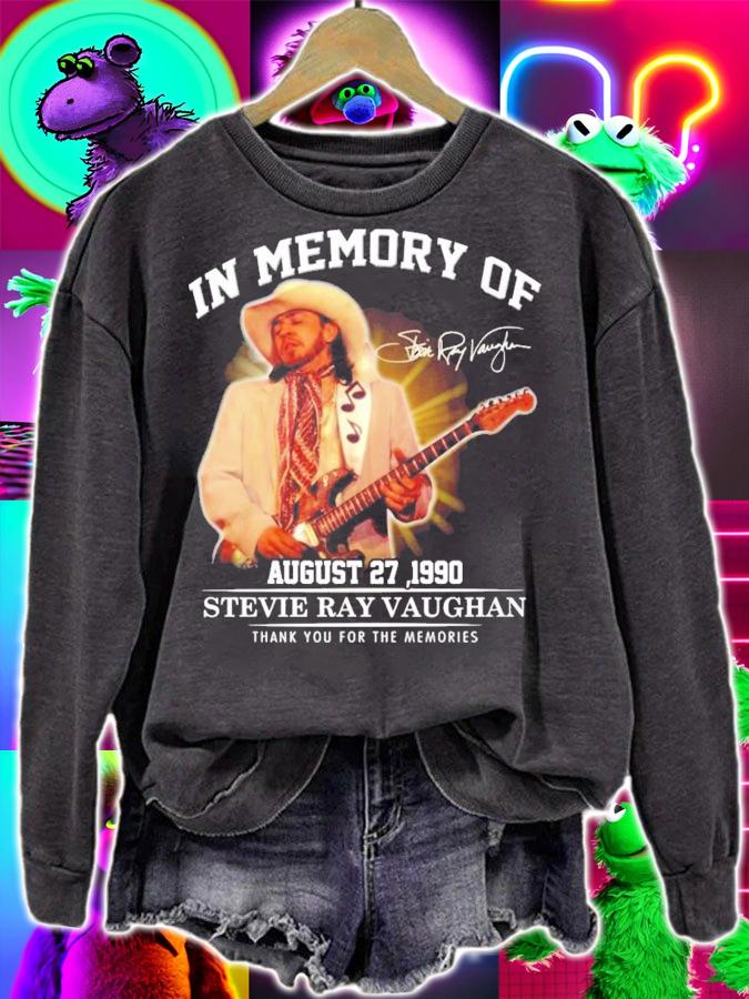 In memory of Stevie Ray Vaughan August 27 1990 thank you for the memories shirt sweatshirt