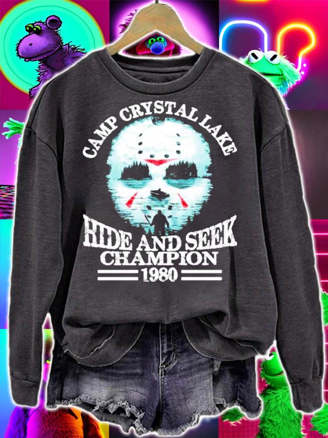 Jason Voorhees Camp Crystal Lake Hide And Seek Champion 1980 shirt sweatshirt