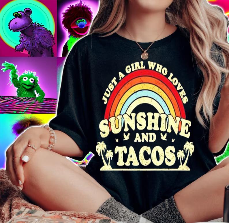 Just a girl who loves sunshine and tacos vintage shirt