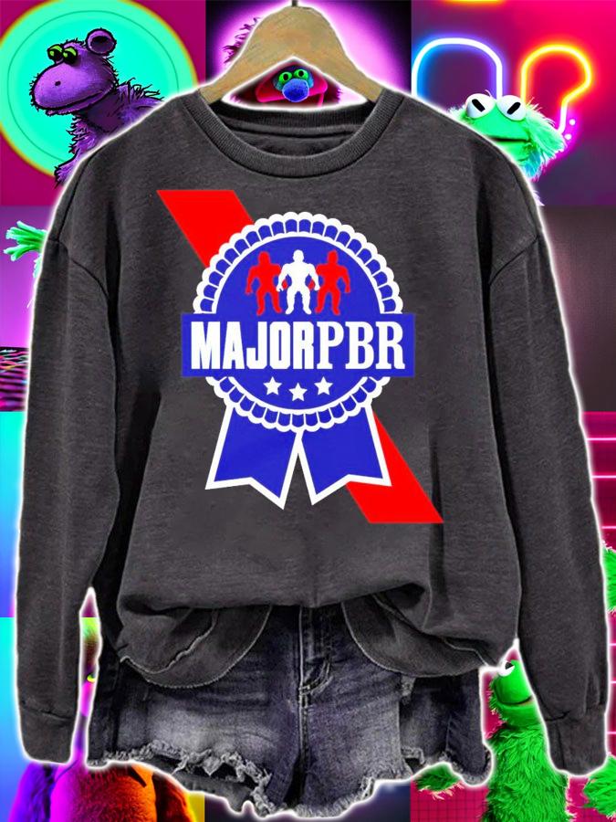 Major Wrestling Figure Podcast Major PBR Ribbon shirt sweatshirt