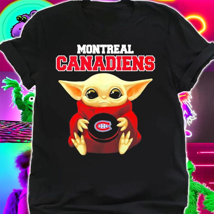 Montreal Canadiens Baby Yoda hug logo shirt shirt