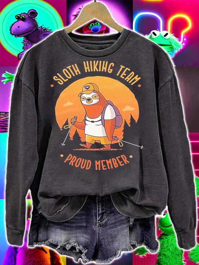 Sloth hiking team proud member shirt sweatshirt