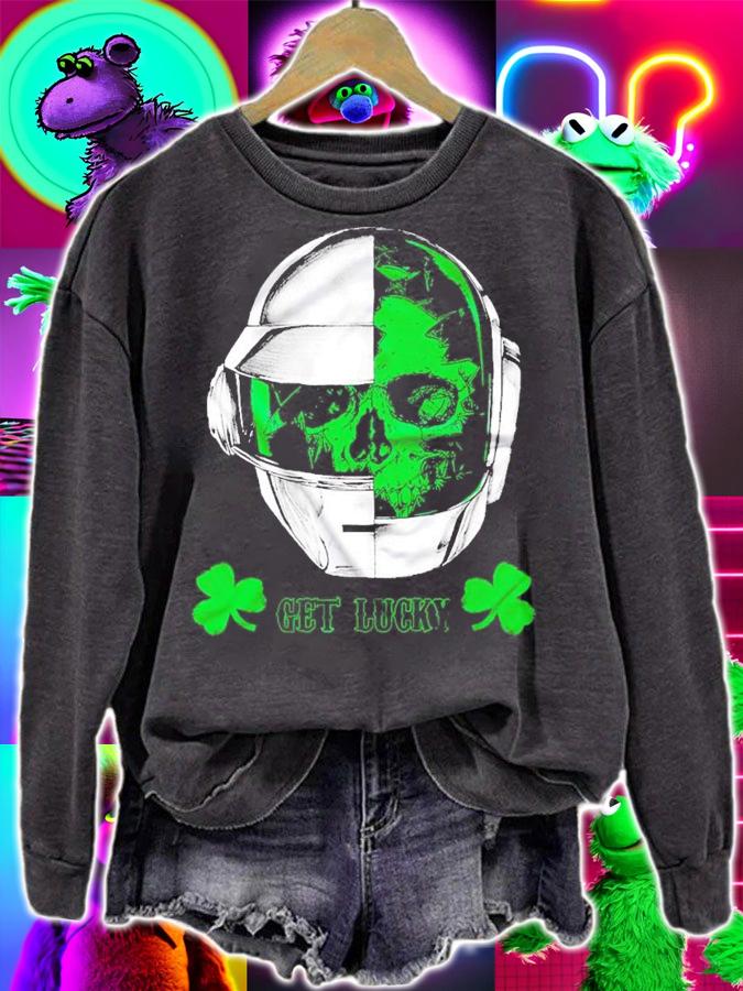 St.Patrick's Day get Lucky Daft Punk shirt sweatshirt