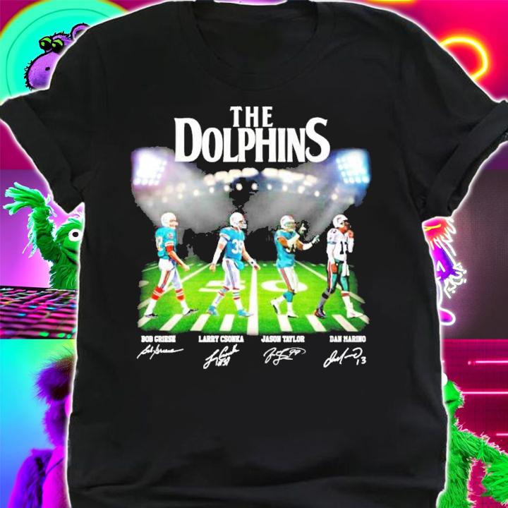 The Dolphins Bob Griese Larry Csonka Jason Taylor Dan Marino Abbey Road signature shirt