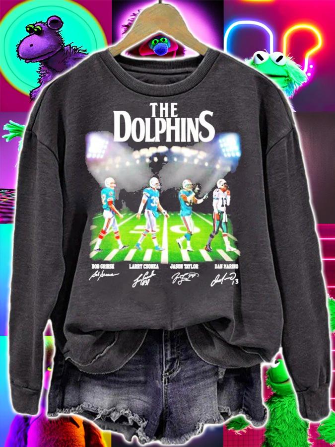 The Dolphins Bob Griese Larry Csonka Jason Taylor Dan Marino Abbey Road signature shirt