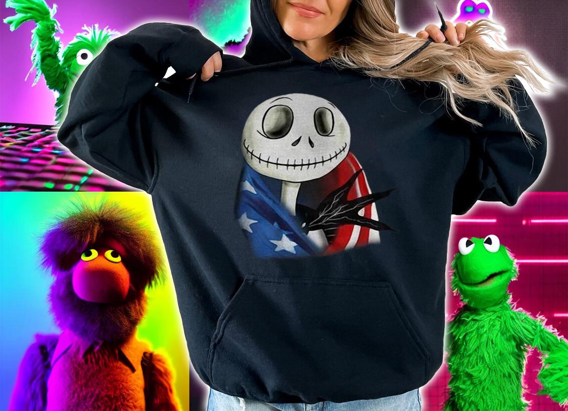 4th July independence day Skellington capes American flag shirt hoodie