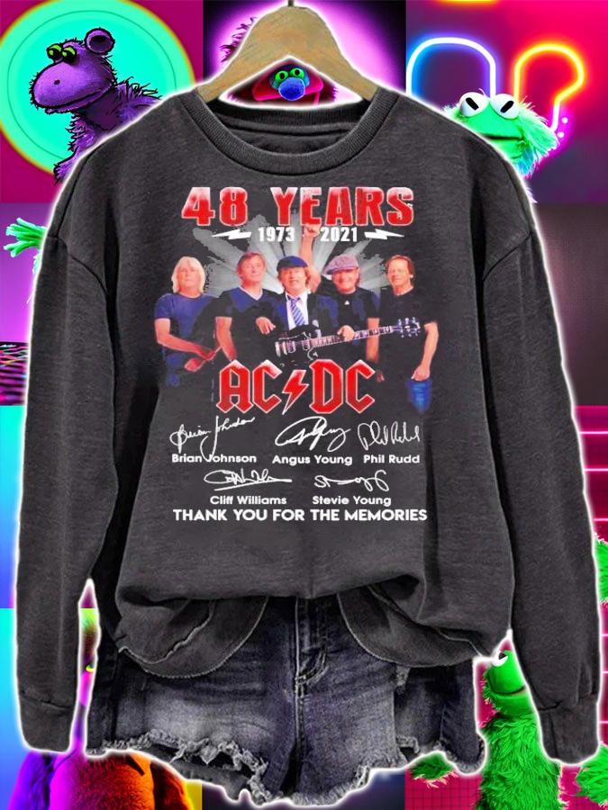 48 years 1973 2021 ACDC thank you for the memories shirt sweatshirt