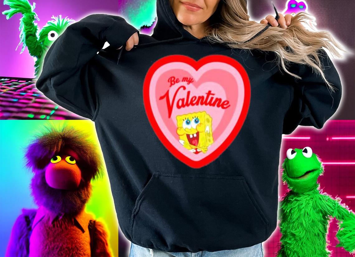 Spongebob Squarepants Spongebob Be My Valentine shirt hoodie