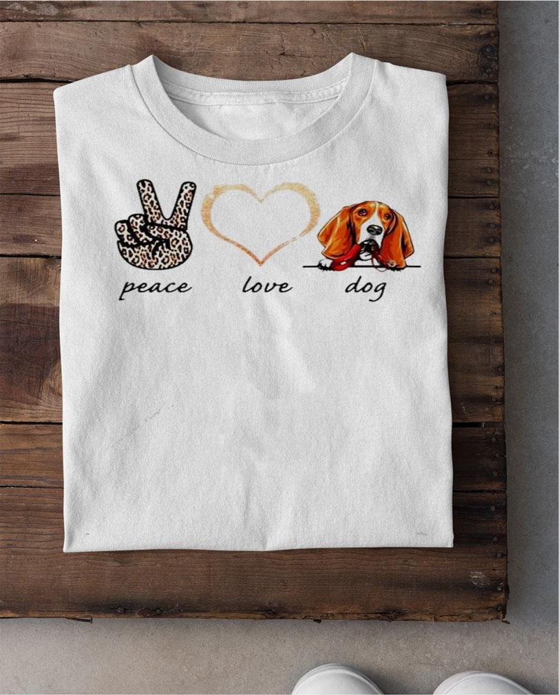 Peace love Basset dog 2021 shirt