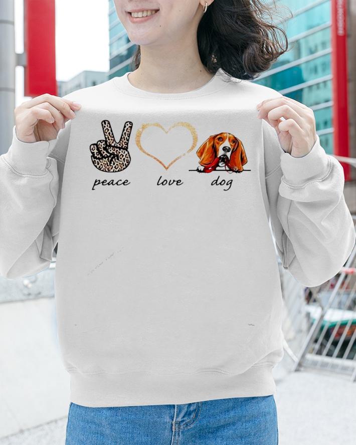 Peace love Basset dog 2021 shirt