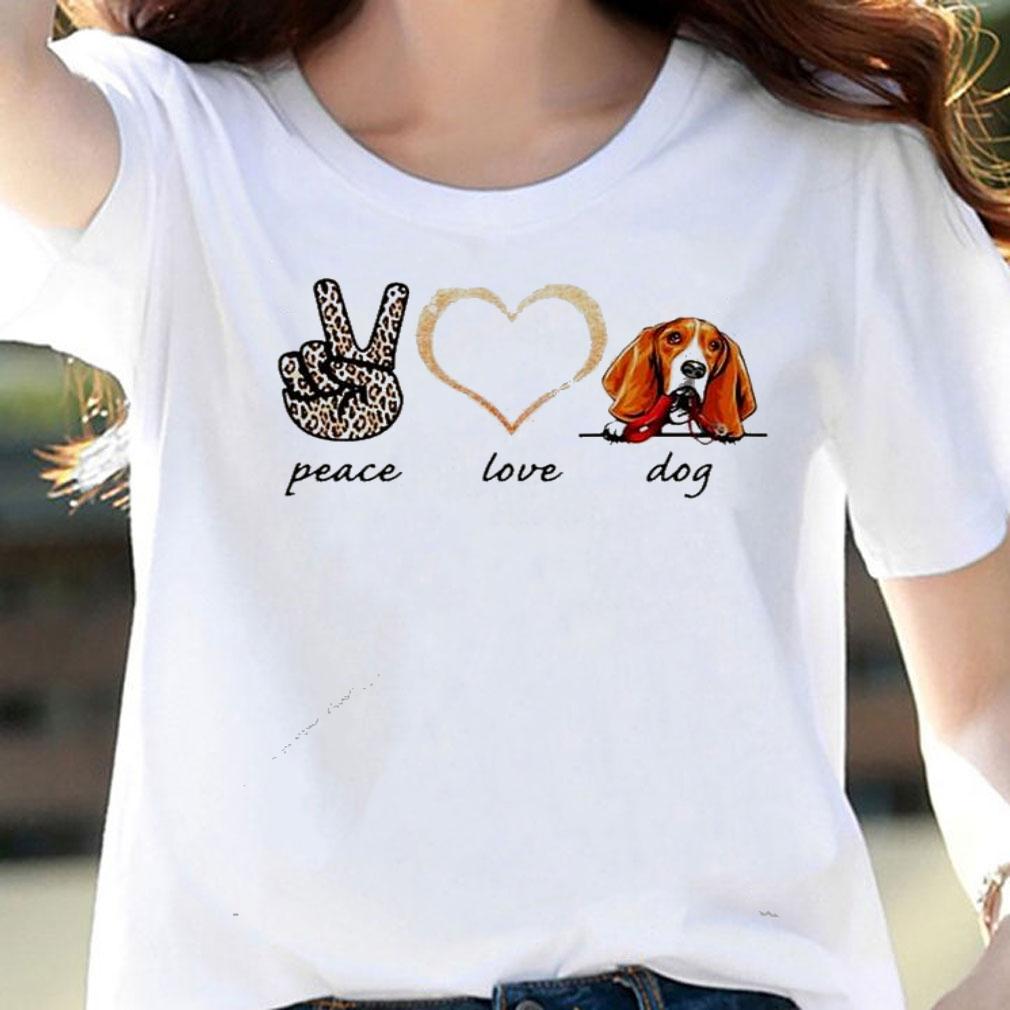 Peace love Basset dog 2021 shirt