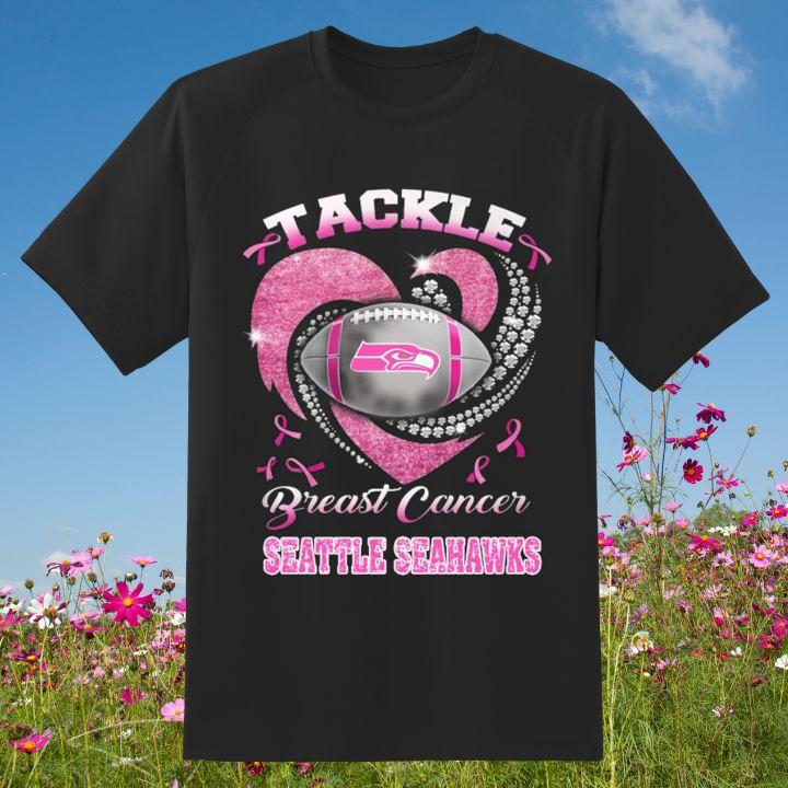 Tackle Breast Cancer Awareness Seattle Seahawks Football T-Shirt
