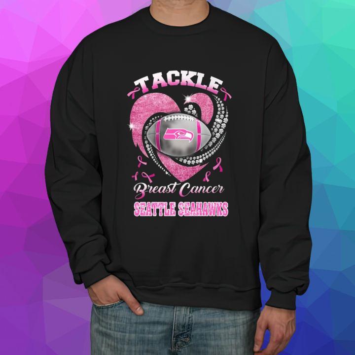Tackle Breast Cancer Awareness Seattle Seahawks Football T-Shirt sweatshirt