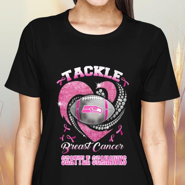Tackle Breast Cancer Awareness Seattle Seahawks Football T-Shirt womenshirt