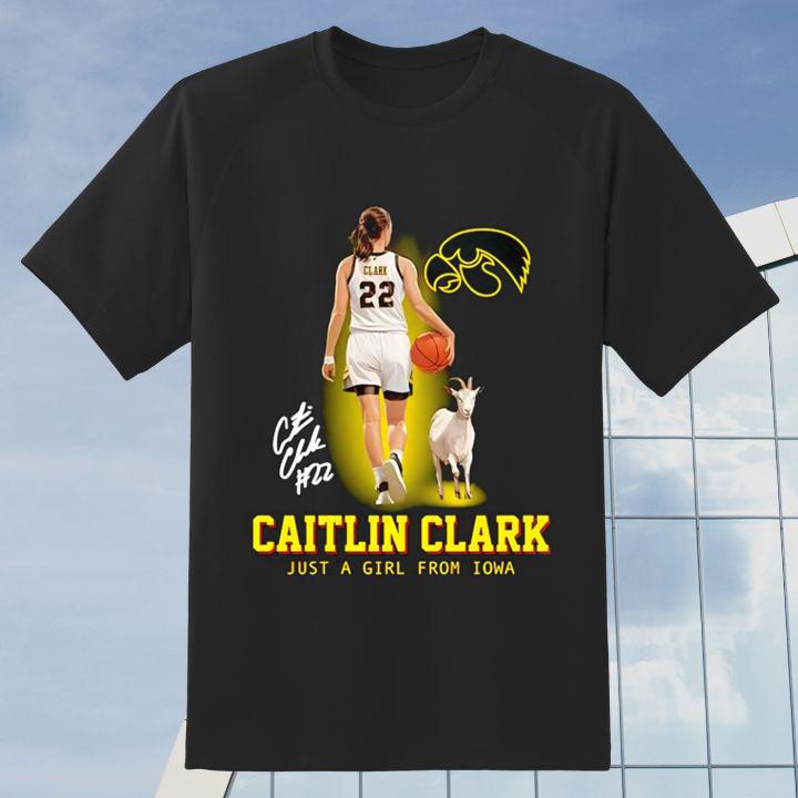 Get Caitlin Clark 22 GOAT Signed T-Shirt - Limited Edition Iowa Hawkeyes