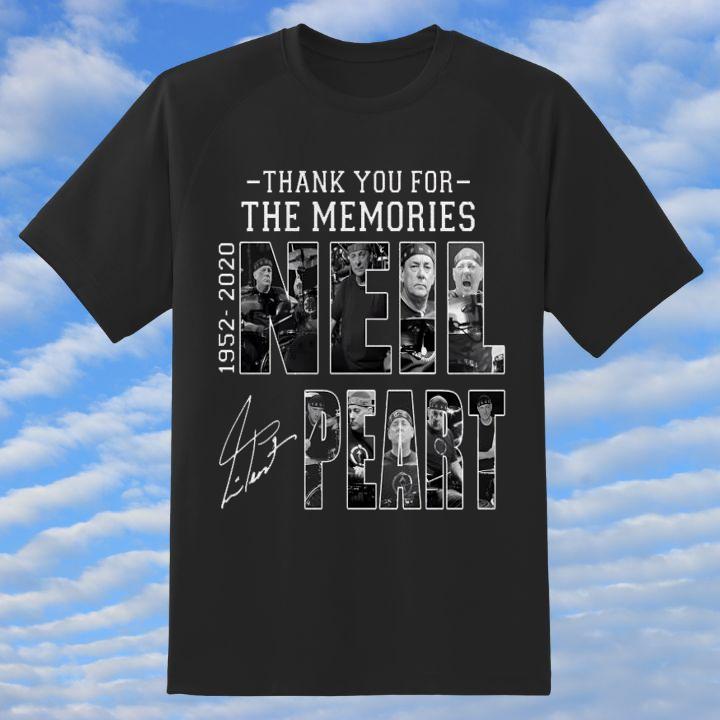 Neil Peart 1952-2020 Thank You For The Memories T-Shirt - Limited Edition Design