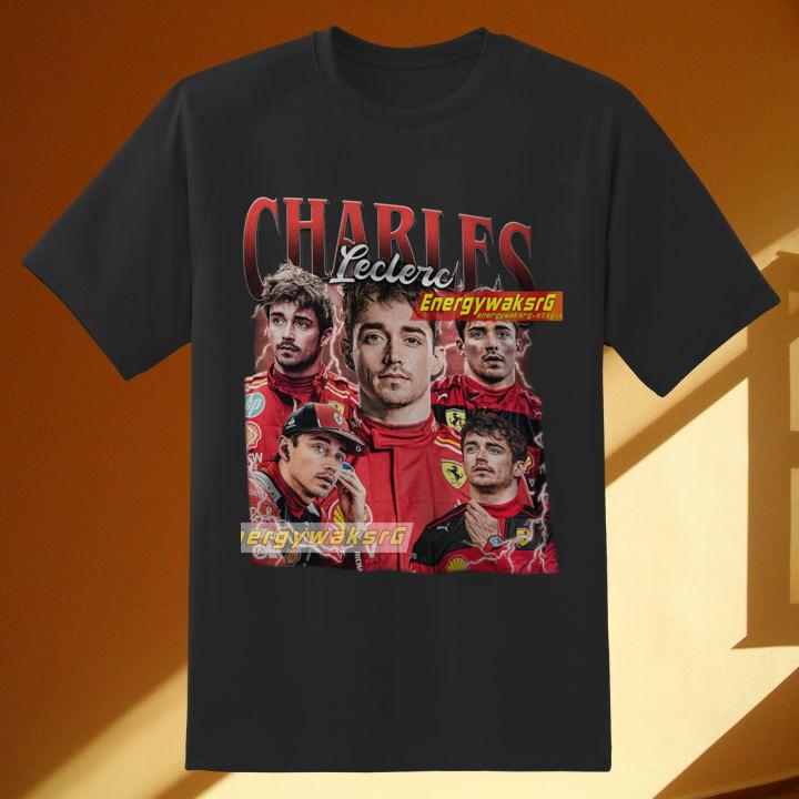 Charles Leclerc 16 Ferrari F1 Prince Of Monaco Vintage Retro Graphic Shirt - Limited Edition