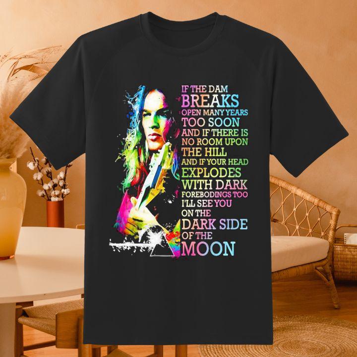 Personalized Pink Floyd Rock Band Brain Damage Lyrics T-Shirt