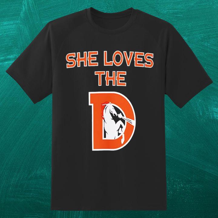 Premium She Loves The Denver Broncos T-Shirt