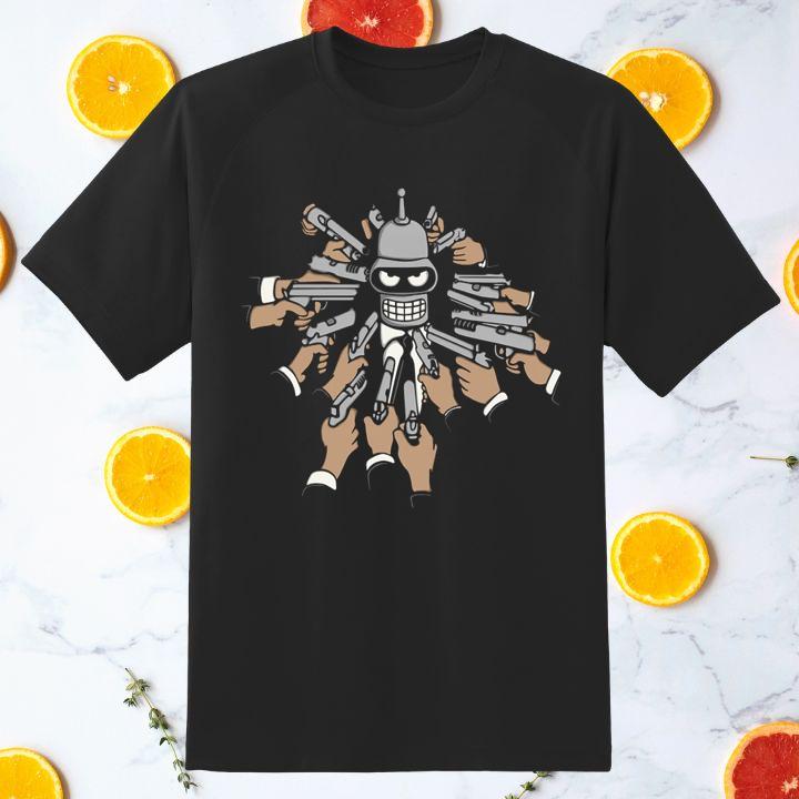 Funny John Wick Futurama Bender Wick T-Shirt