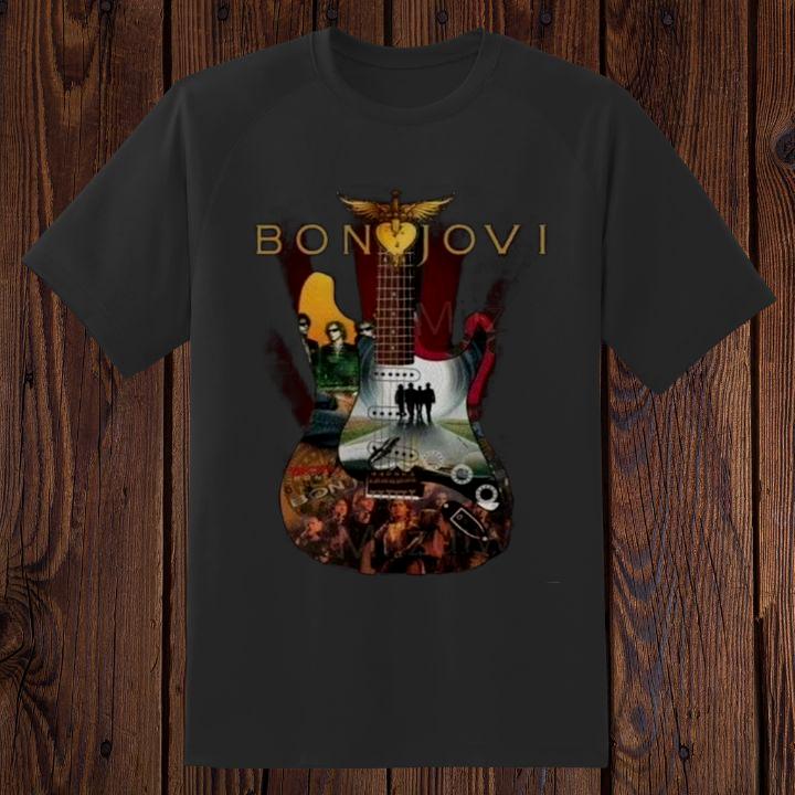 Guitarist Bon Jovi Rock Band Shirt