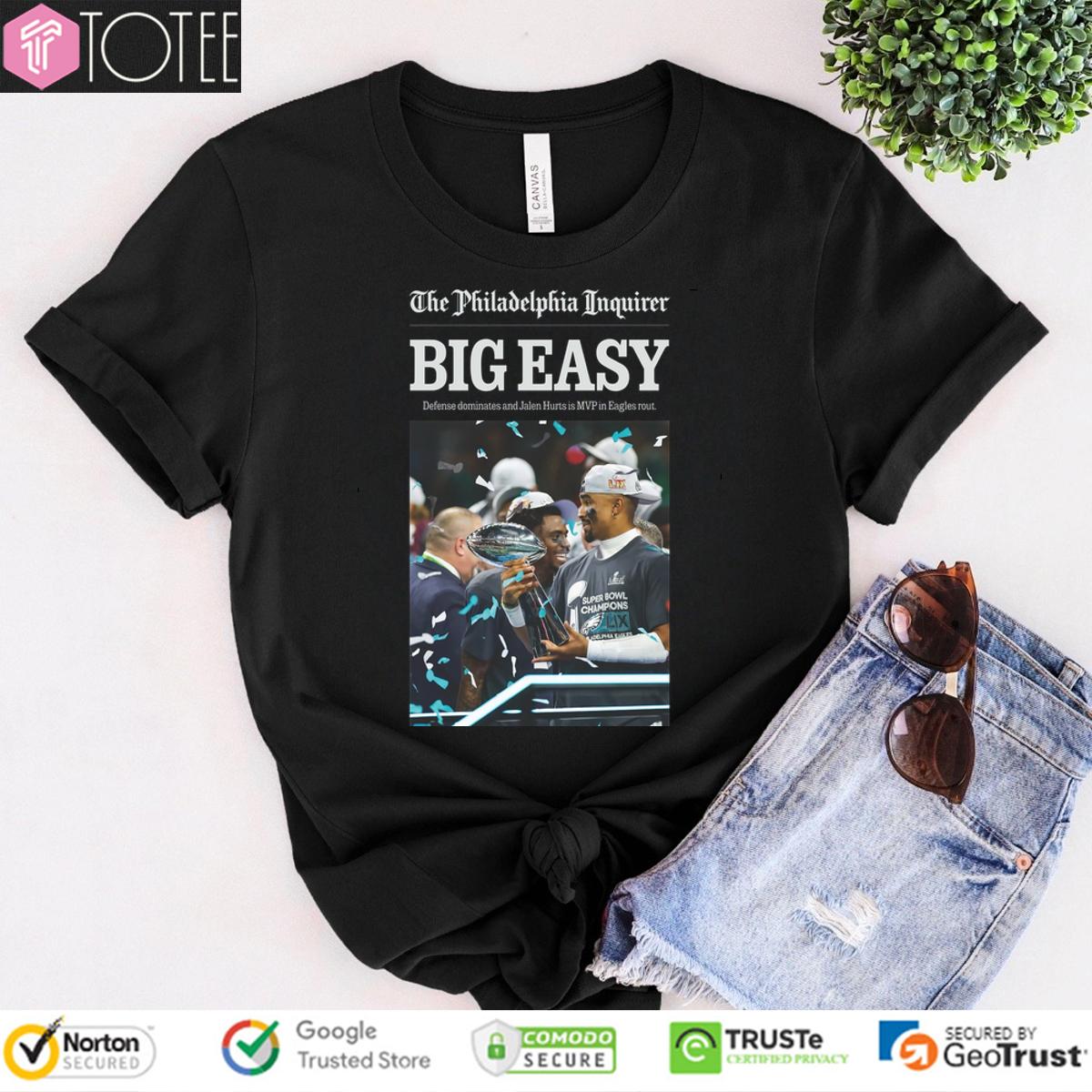 The Philadelphia Inquirer big easy Jalen Hurts MVP Eagles T-Shirt