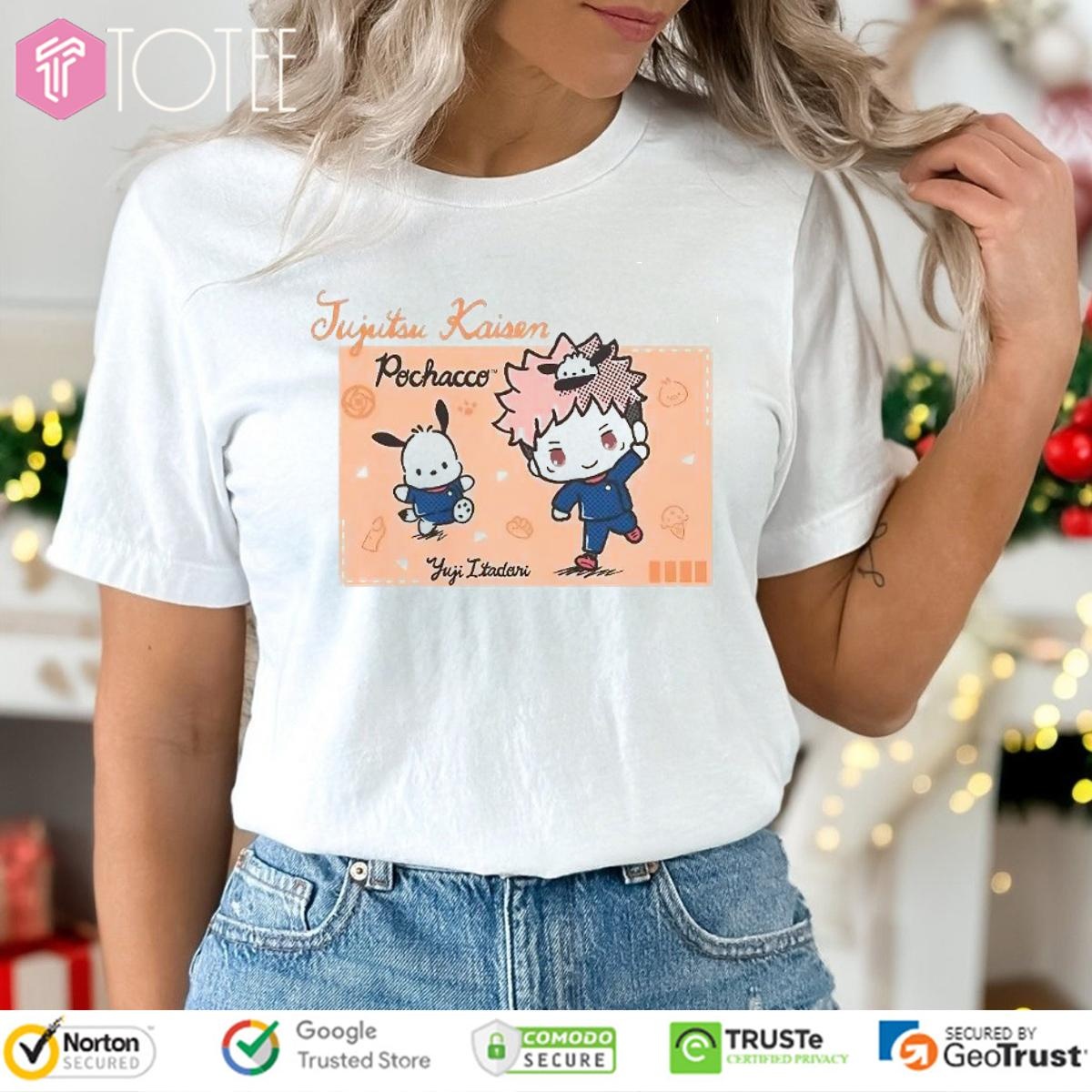 Seven Times Six Jujutsu Kaisen Hello Kitty Pochacco Yuji Itadori T-shirt