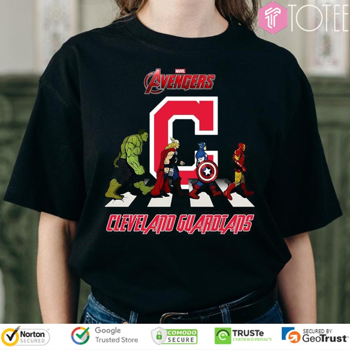Cleveland Indians Marvel Avengers Abbey Road Cleveland Guardians T-shirt